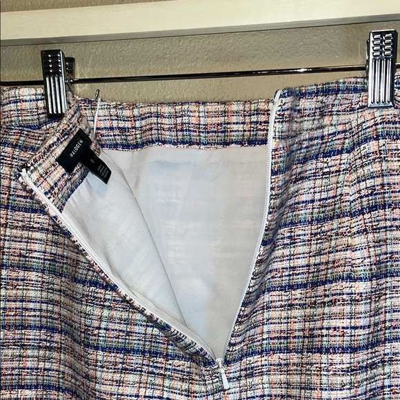 Halogen Women’s Pencil Midi Skirt in White and Blue SZ 0 - Picture 6 of 9